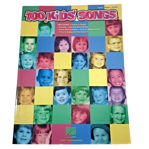 100 Kids Songs Music Book Piano Vocal Guitar Chords Classic Traditional Children - Picture 2 of 6
